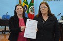 Vereadora Maria Saibt recebe Assessora de Deputado Federal Vereadora Maria Saibt recebe Assessora de Deputado Federal